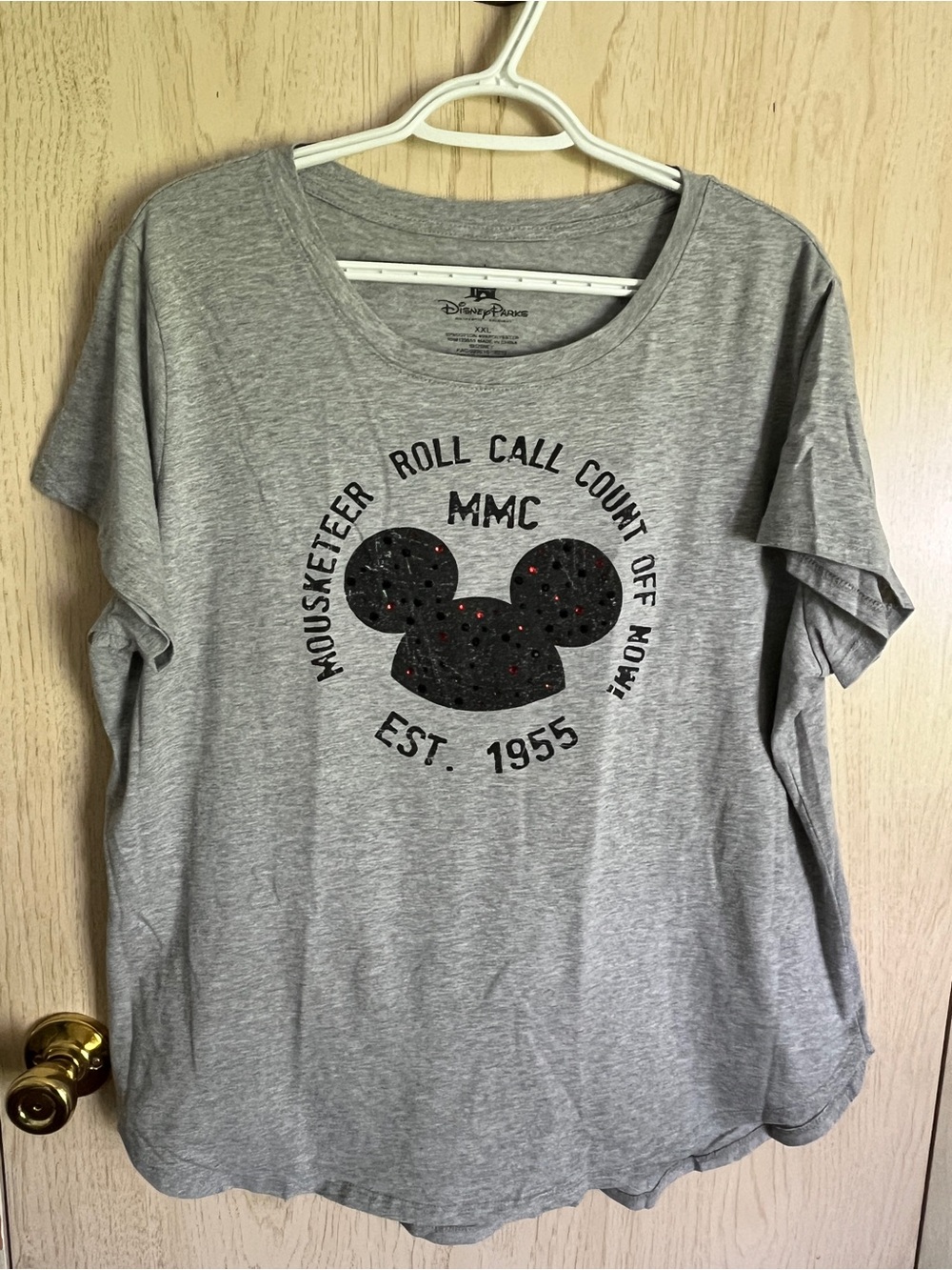 Disney Parks Mouseketeer Roll Call T-shirt Sparkle Grey XXL